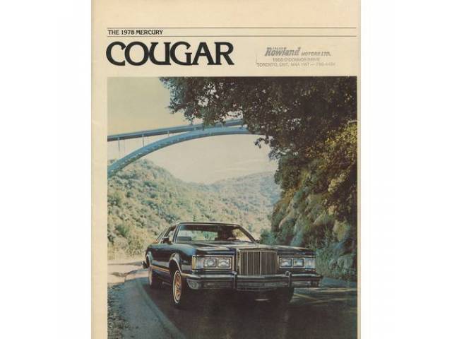 1978 MERCURY COUGAR SALES BROCHURE