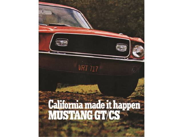 DEALER SALES BROCHURE, 1968 CALIFORNIA SPECIAL