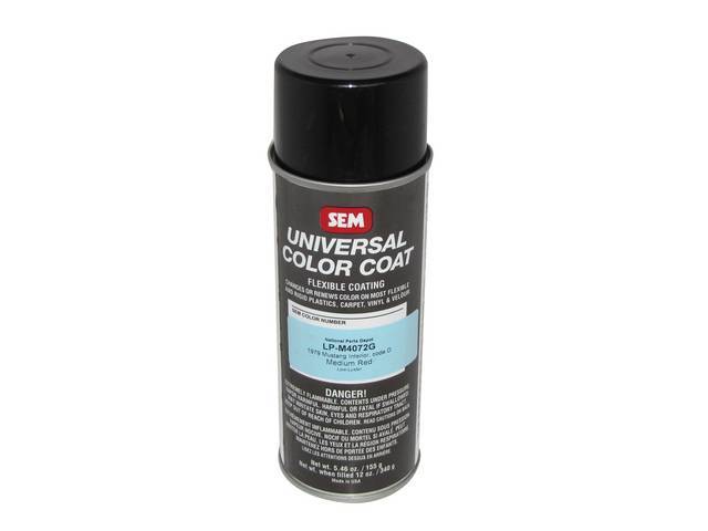 Interior Paint, Spray, Low Luster 1979 Medium Red, Multi Purpose Sem Paint Can Bond At A Molecular Level When Surface Is Properly Prepped, For Use On Metal, Plastics And Vinyl