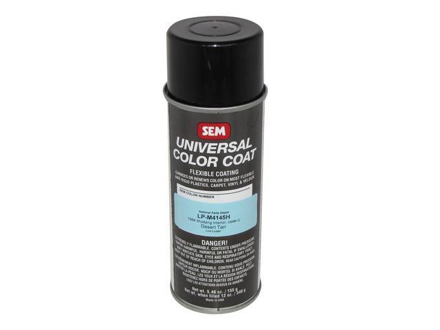 Interior Paint, Spray, Low Luster, 1983-84 Desert Tan, Multi Purpose Sem Paint Can Bond At A Molecular Level When Surface Is Properly Prepped, For Use On Metal, Plastics And Vinyl