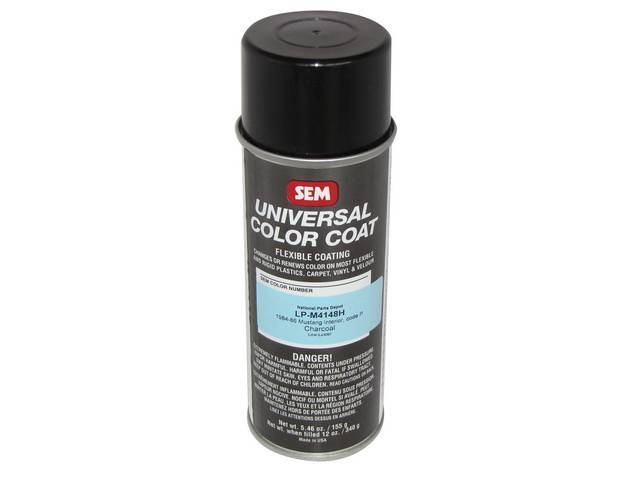 Interior Paint, Spray, Low Luster, 1984-86 Charcoal Gray, Multi Purpose Sem Paint Can Bond At A Molecular Level When Surface Is Properly Prepped, For Use On Metal, Plastics And Vinyl