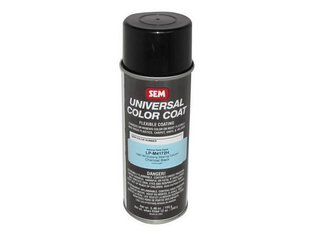 Interior Paint, Spray, Low Luster, 1987-89 Charcoal Black, Multi Purpose Sem Paint Can Bond At A Molecular Level When Surface Is Properly Prepped, For Use On Metal, Plastics And Vinyl