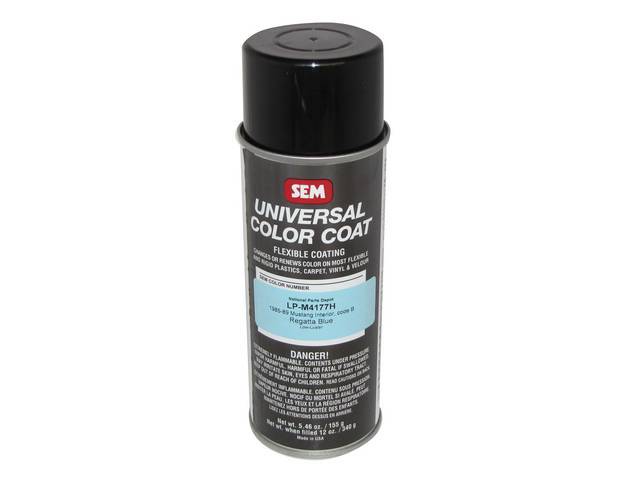 Interior Paint, Spray, Low Luster, 1985-89 Regatta Blue, Multi Purpose Sem Paint Can Bond At A Molecular Level When Surface Is Properly Prepped, For Use On Metal, Plastics And Vinyl