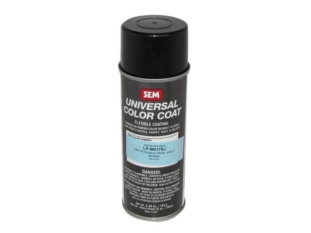 Interior Paint, Spray, Low Luster, 1987-89 Smoke Gray, Multi Purpose Sem Paint Can Bond At A Molecular Level When Surface Is Properly Prepped, For Use On Metal, Plastics And Vinyl