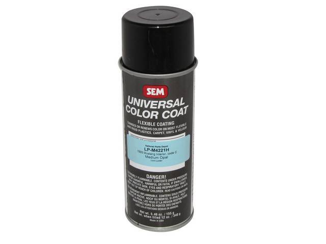 Interior Paint, Spray, Low Luster, 1993 Medium Opal Gray, Multi Purpose Sem Paint Can Bond At A Molecular Level When Surface Is Properly Prepped, For Use On Metal, Plastics And Vinyl