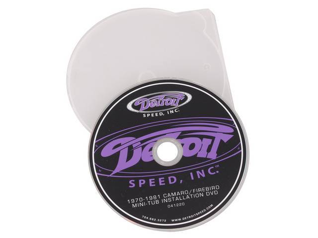 DVD, INSTRUCTIONAL, FOR INSTALLATION OF DETROIT SPEED, Rear Mini-Tub Kit, ** used for installing p/n C-12941A-10DP **