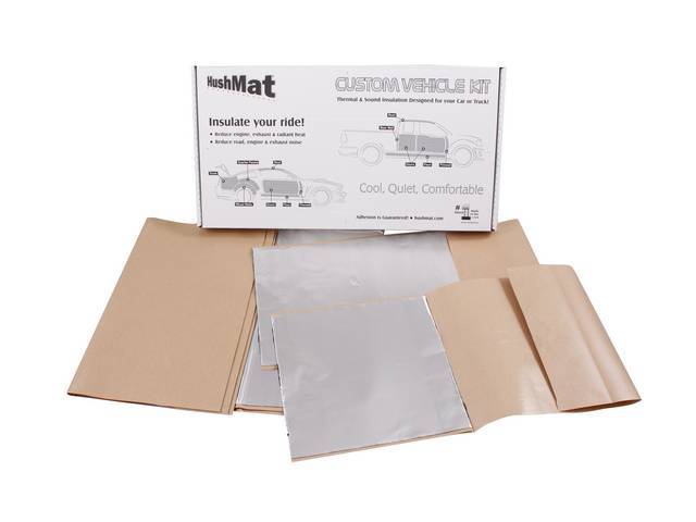 Trunk Pan Kit, Hushmat, Silver Backing, Self Adhesive Thermal And Vibration Damping, Designed To Apply Directly To The Trunk Floor Pan To Reduce Heat And Road Noise 
