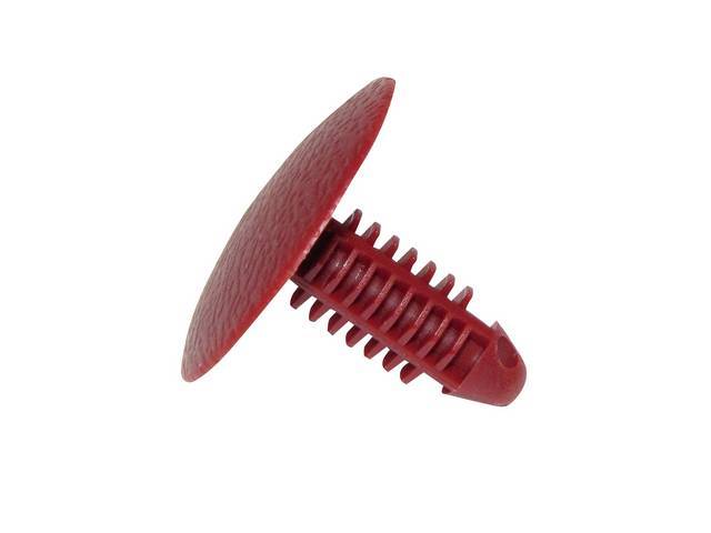 Retainer, Cowl Side Trim Panel, Red, Push In Type, 20 Mm Long, Repro