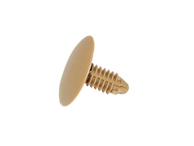 Retainer, Cowl Side Trim Panel, Tan, Push In Type, 20 Mm Long, Repro