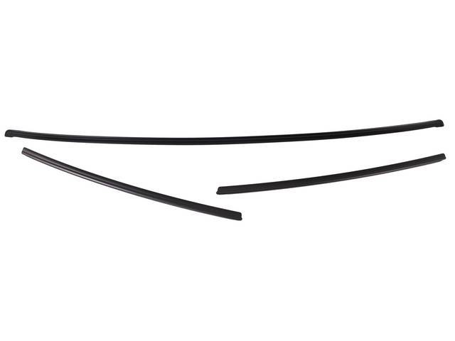 OE Ford Tooling Front Windshield Molding Set Black For 79-93 Mustang