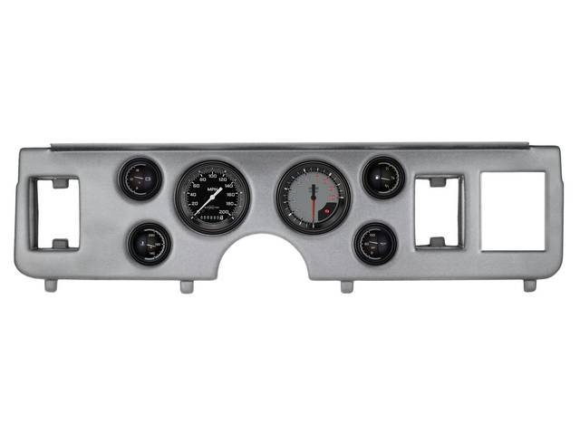 Classic Instruments Autocross Gray Series gauges Short Sweep Style w/ Brushed Aluminum Dash Panel for (79-86)