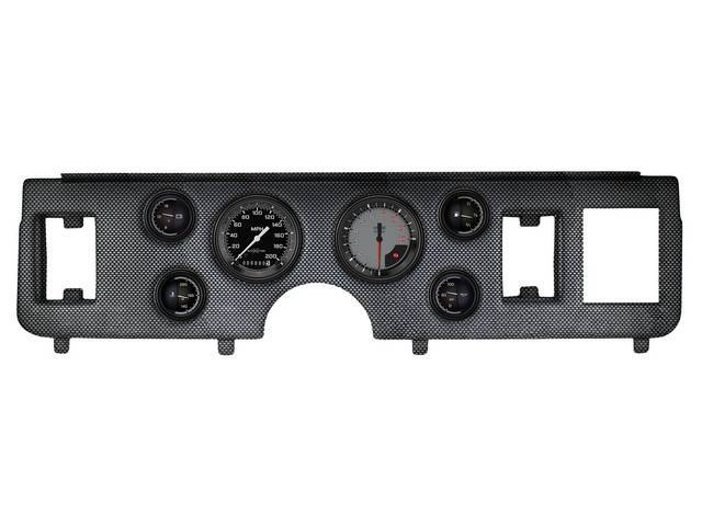Classic Instruments Autocross Gray Series gauges Short Sweep Style w/ Carbon Fiber Dash Panel for (79-86)