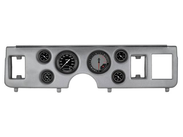 Classic Instruments Autocross Gray Series gauges Full Sweep Style w/ Brushed Aluminum Dash Panel for (79-86)