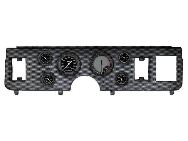 Classic Instruments Autocross Gray Series gauges Full Sweep Style w/ Carbon Fiber Dash Panel for (79-86)