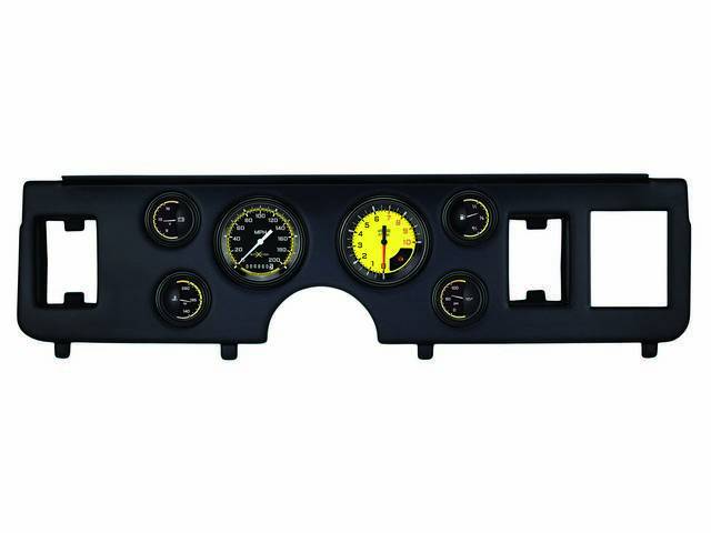 Classic Instruments Autocross Yellow Series gauges Short Sweep Style w/ Black Dash Panel for (79-86)