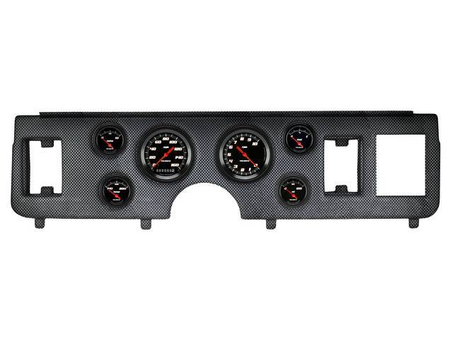 Classic Instruments Velocity Black Series gauges Short Sweep Style w/ Carbon Fiber Dash Panel for (79-86)