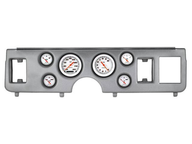Classic Instruments Velocity White Series gauges Short Sweep Style w/ Brushed Aluminum Dash Panel for (79-86)
