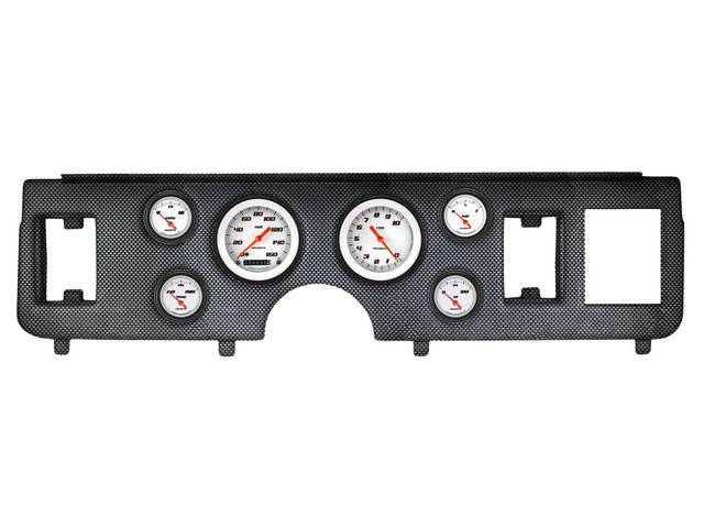Classic Instruments Velocity White Series gauges Short Sweep Style w/ Carbon Fiber Dash Panel for (79-86)