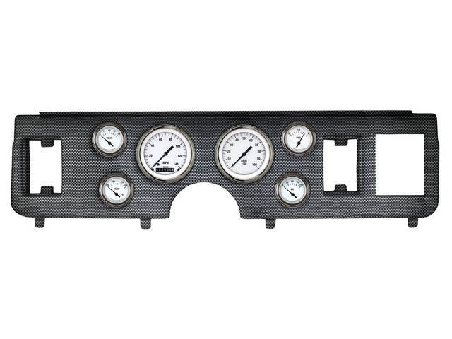 Classic Instruments White Hot Series gauges Short Sweep Style w/ Carbon Fiber Dash Panel for (79-86)