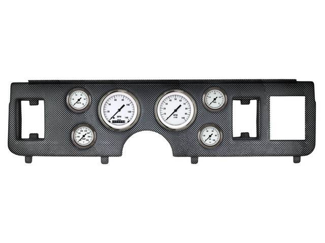Classic Instruments White Hot Series gauges Full Sweep Style w/ Carbon Fiber Dash Panel for (79-86)
