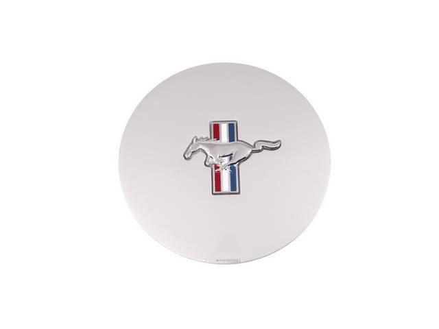 Wheel Cover, 6 3/4 Inch Argent, Horse And