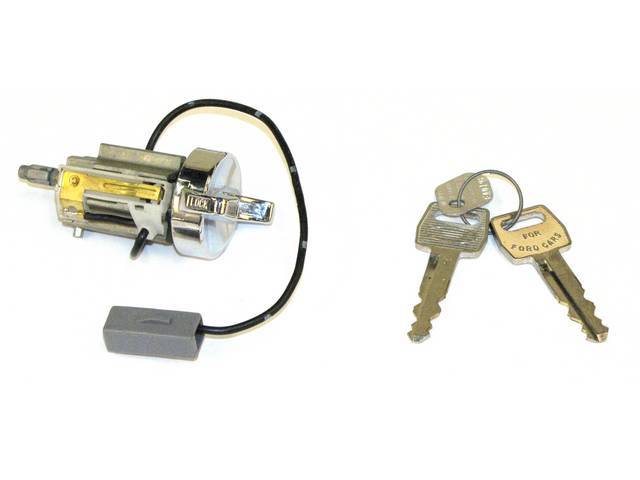 Ignition Switch Cylinder w/ Keys Chrome Style for (79-93) Good Repro