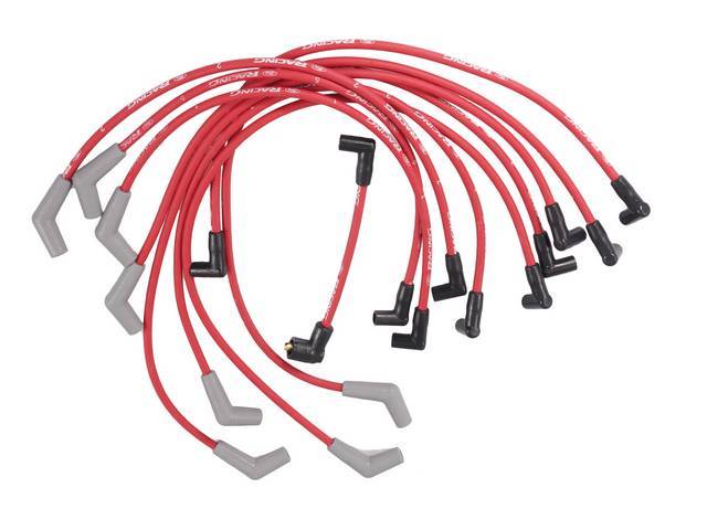 Wire Set, Spark Plug, Red, Ford Racing, These Wires Feature A Low Resistance For Minimum Spark Loss, They Are Silicone Insulated And Are Highly Resistant To Fuel And Other Solvents, Cylinder Numbers Appear On Each Wire For Proper Installation