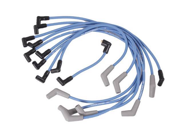 Wire Set, Spark Plug, Blue, Ford Racing, These Wires Feature A Low Resistance For Minimum Spark Loss, They Are Silicone Insulated And Are Highly Resistant To Fuel And Other Solvents, Cylinder Numbers Appear On Each Wire For Proper Installation
