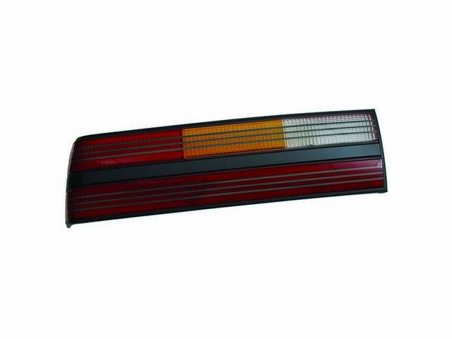 Lens, Rear Tail Light, W/ Charcoal Painted Center, W/ Stripes, Lh, Original Ford Tooling, Oe Style Repro, E5zz-13451-B