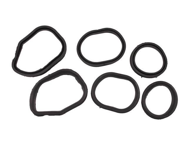 Gasket Set, Rear Tail Light, Factory Style, Incl (2) Outer Gaskets, (2) Center Gaskets, (2) Inner Gaskets, Designed To Compress Like Original Units