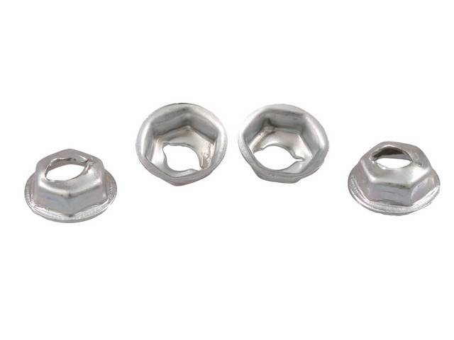 Mounting Kit, Rear Bumper Cover Reflector Assy, Incl (4) Thread Cutting Nuts, Zinc Plated, Replacement Style