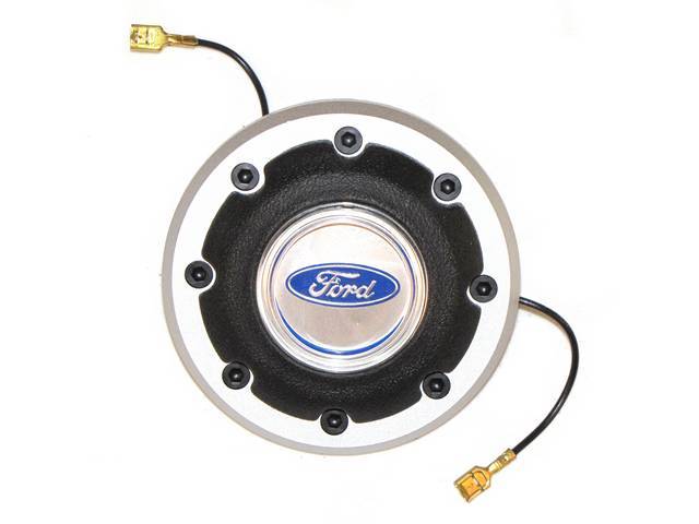 Cover Assy, Steering Wheel Hub, Silver Outer Rim, W/ Ford Logo, Original Ford Tooling, D8bz-13a805-C