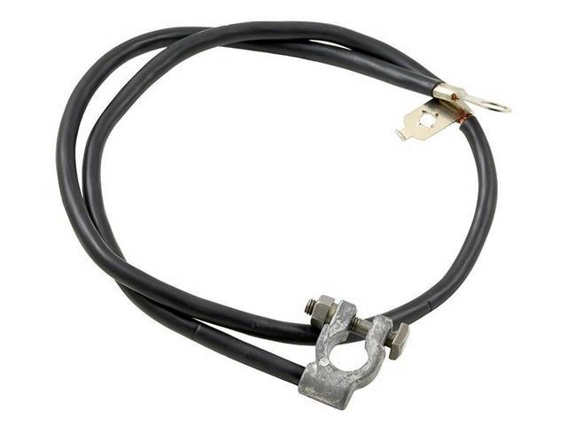 Cable Assy, Battery To Ground, 39.50 Inches Long, W/ Ground Strap, Exact Repro, D9zz-14301-A, D9zz-14301-B, D9zz-14301-C