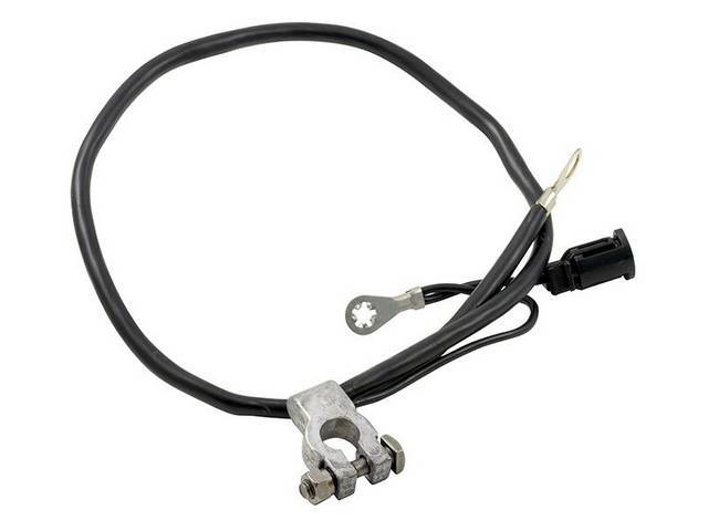 Cable Assy, Battery To Ground, 32.0 Inches Long, W/ Ground Strap, Incl Computer Ground Quick Disconnect, Exact Repro, E3sz-14301-A