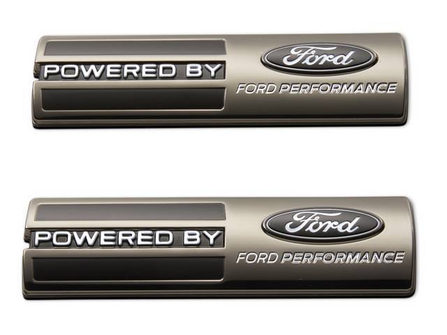 Ford Performance Custom Stick-On Emblems Powered By Ford Performance Black Style