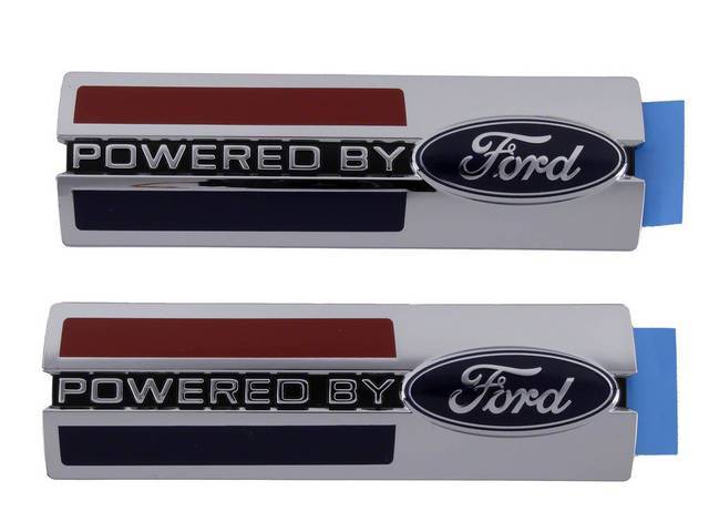 Ford Performance Custom Stick-On Emblems Powered By Ford Chrome Style