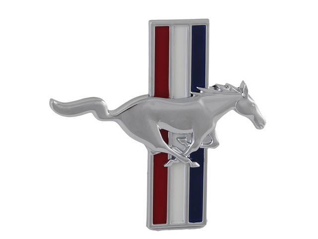 Ornament, Horse And Bars, Rh, Fender, Original Prior Part Number F4zz-16228-A, F5zz-16228-A, Yr3z-16228-Aa