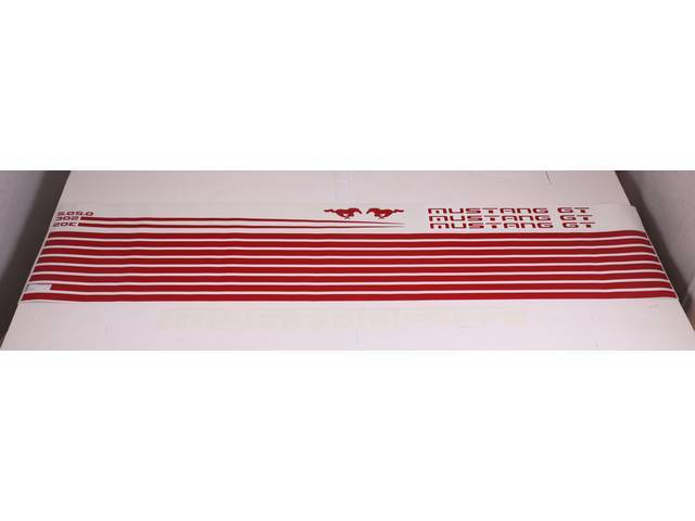 1987-93 MUSTANG GT Stripe & Decal Kit (Red)