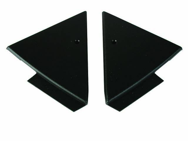 Cover Plate, Outside Mirror Mounting Inside, Black, Repro, Pair, Incl Foam Insulating Pad, Exact Copy Of Original With Correct Textured Finished, E7zz-17k709-C, E7zz-17k709-D