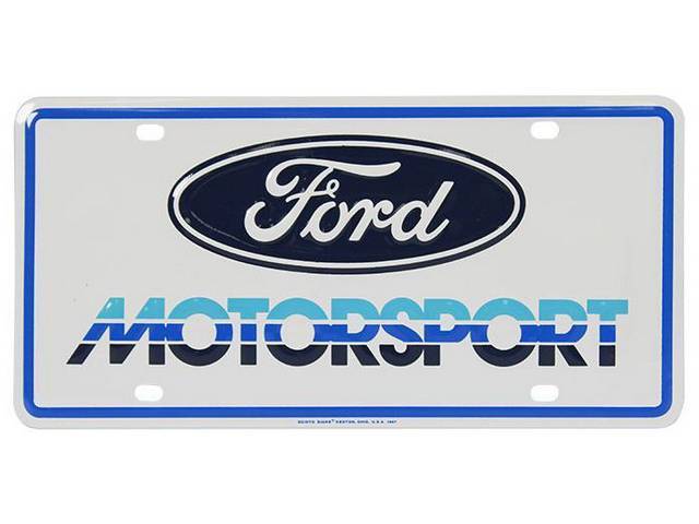 OE Style Ford Motorsport License Plate 82-86 Style 