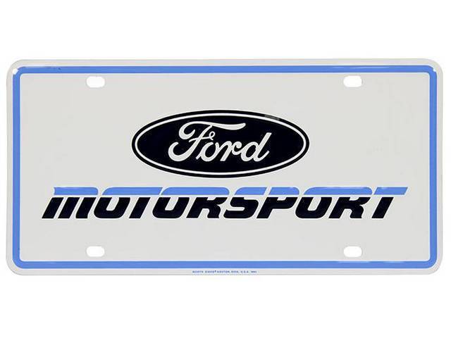 OE Style Ford Motorsport License Plate 87-93 Style 