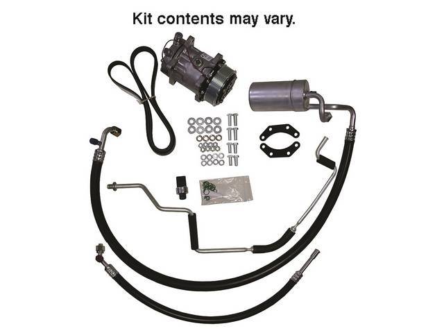 Conversion Kit, A/C Compressor, Sanden R-134a, Kit Incl New Sanden Compressor, Accumulator, Pressure Switch, Brackets And Belt, Repro