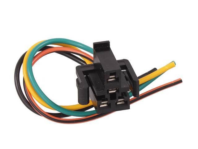 Repair Harness, A/C Blower Motor Resistor, Incl (4) 8 Inch Long 18 Gauge Leads, Designed To Replace Factory Style Plug