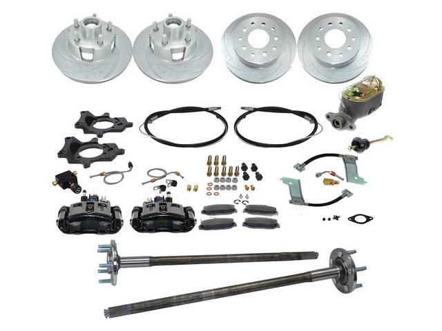 SSBC USA 5 Lug 4 Wheel Disc Brake Conversion Kit 1993 (Upgrade Rotors/Black Calipers)