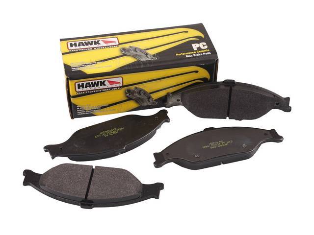 Pad Set, Front Disc, Hawk Performance, Ceramic Compound, Designed For Daily Street Use, Increase Stopping Up To 30%, Repro