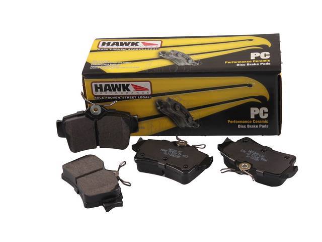 Pad Set, Rear Disc, Hawk Performance, Ceramic Compound, Designed For Daily Street Use, Increase Stopping Up To 30%, Repro