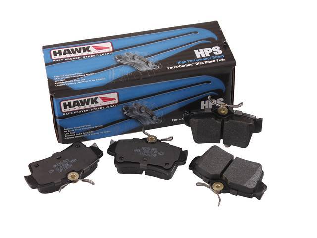 Pad Set, Rear Disc, Hawk Performance, Hps Compound, Designed For Daily Street And Mild Track Use, Increase Stopping Up To 40%, Repro