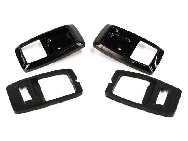 Cups, Door Inside Handle, Black, Oe Ford Tooling, Pair, Incl Rubber Seal, E2zz-6122634-A, E9zz-6622634-A