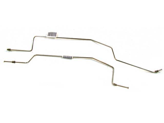 Brake Line Set, Rear Axle, Stainless Steel, 3/16 Inch Tube, Repro