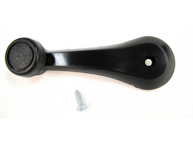 Handle, Window Regulator, Black W/ Black Knob, Smooth Finish Style, Rh Or Lh, Side, Replacement Style, D8bz-5423342-A